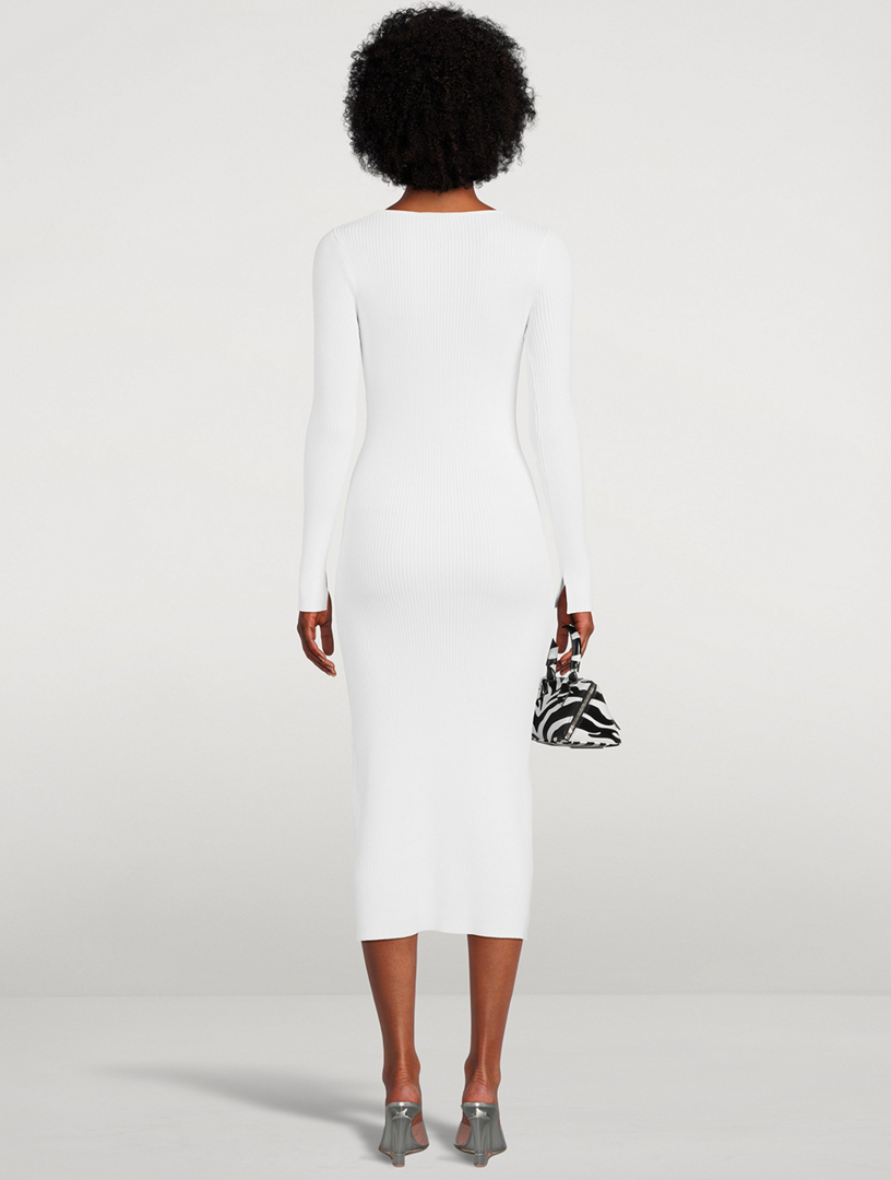 GANNI Melange Knit Midi Dress | Holt Renfrew