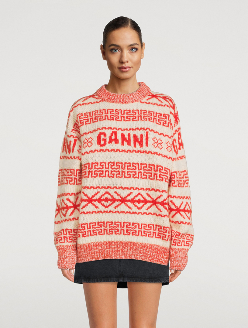 Intarsia Wool Sweater