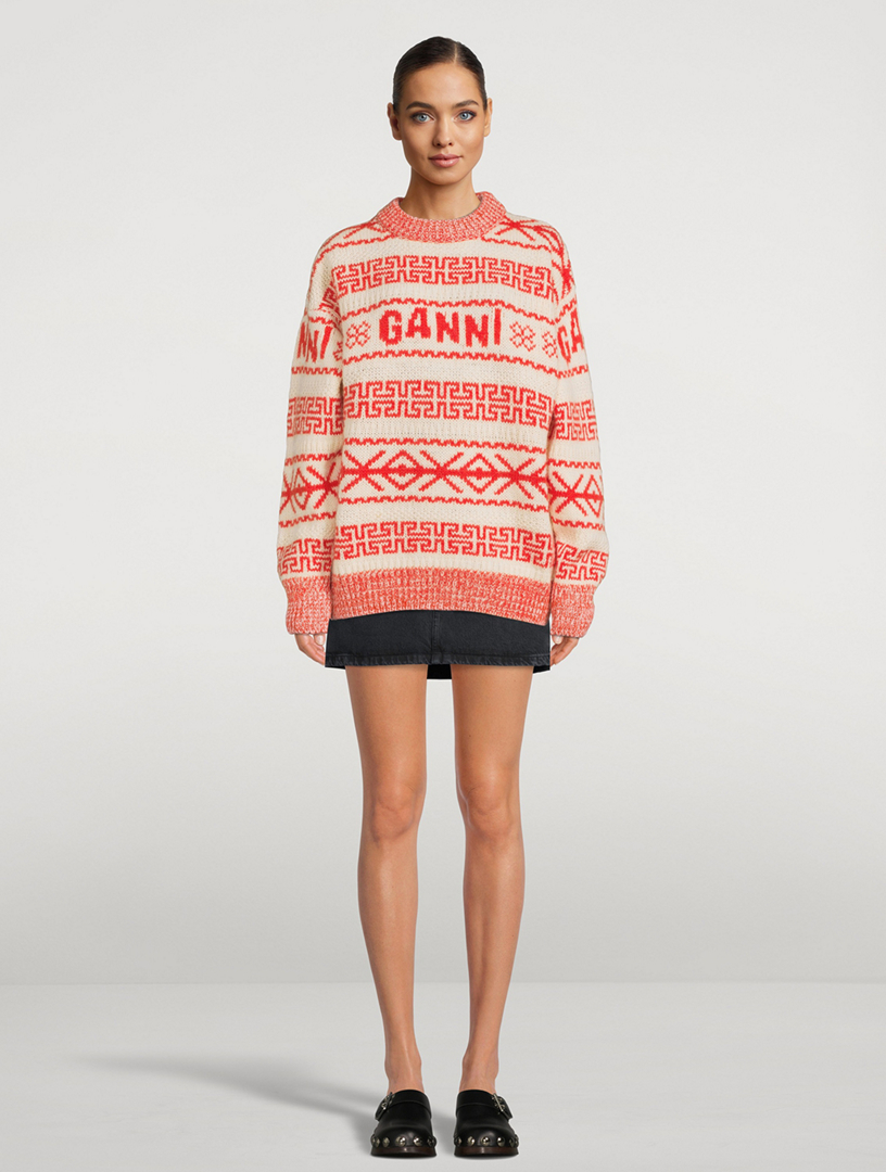 Intarsia Wool Sweater