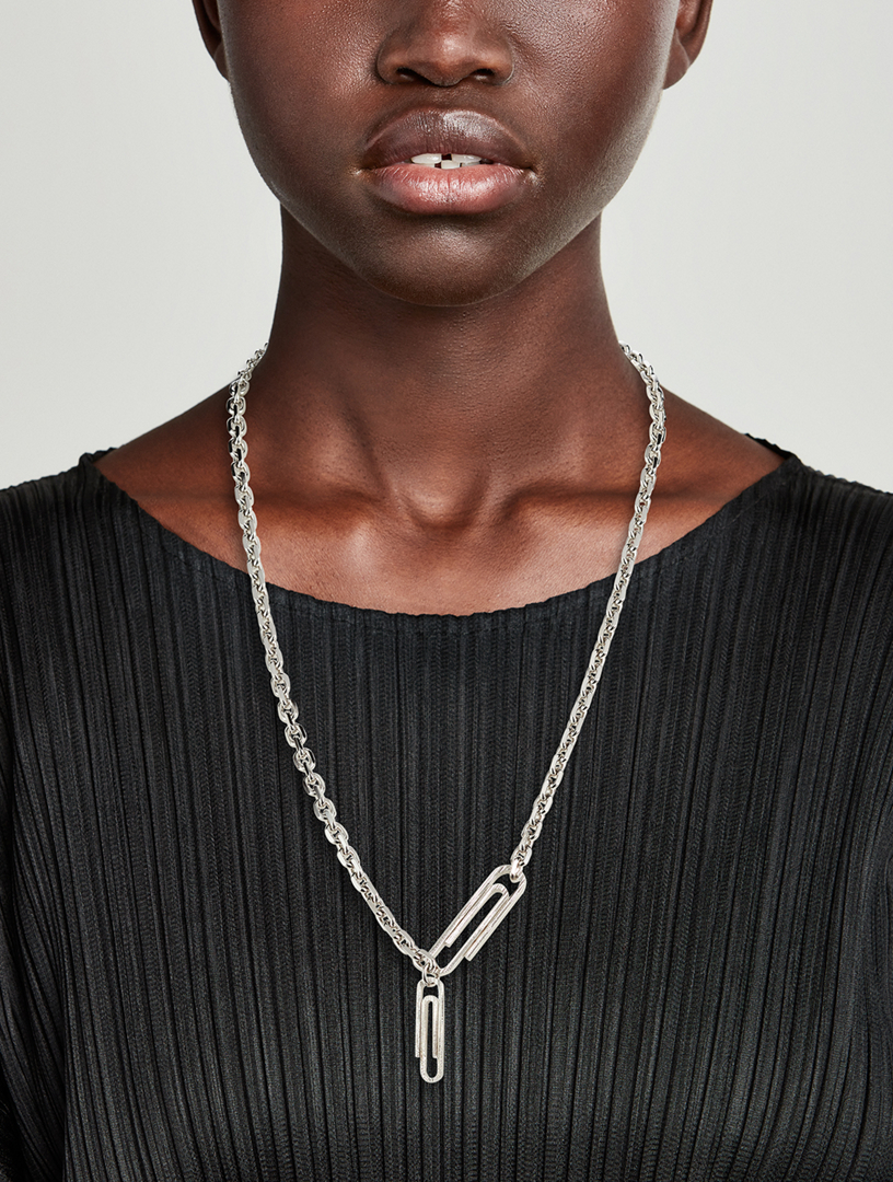 OFF-WHITE Texturized Paperclip Necklace | Holt Renfrew