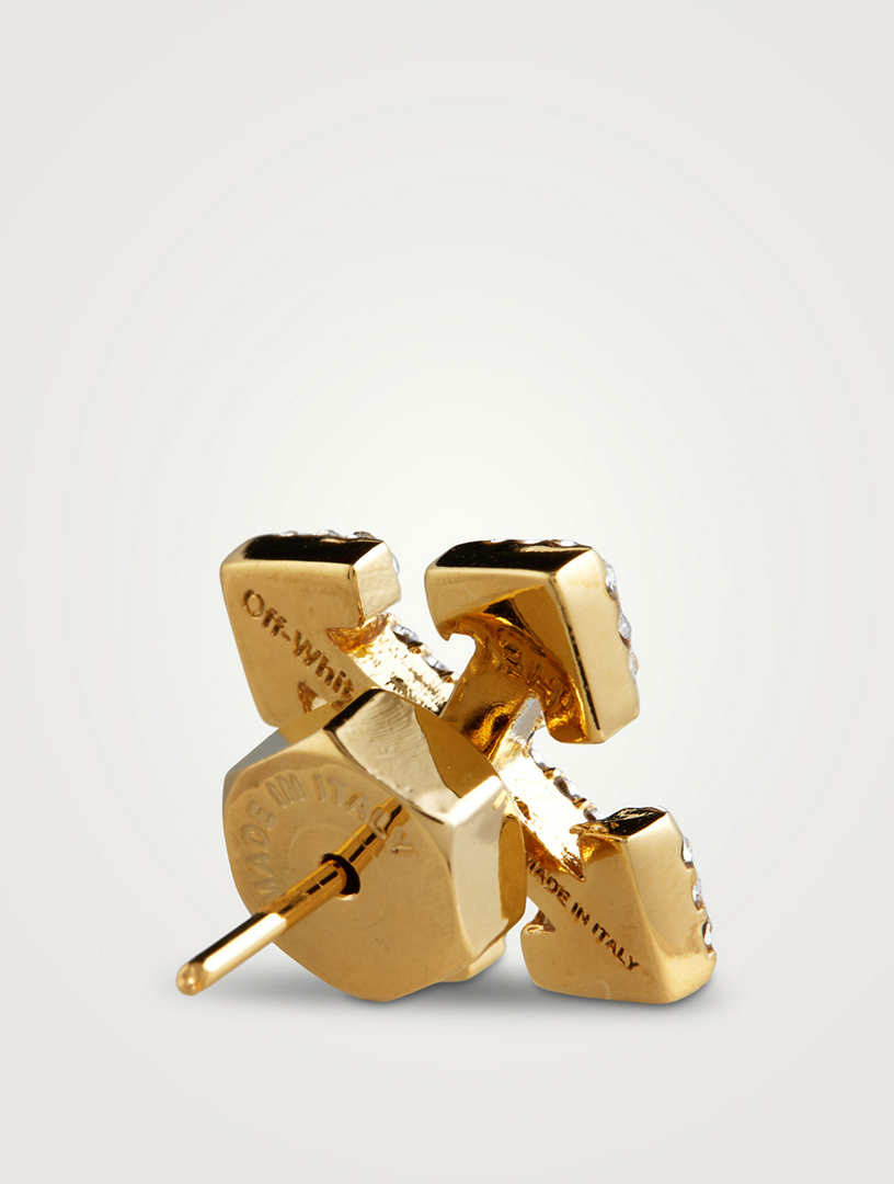 OFF-WHITE Mini Pavé Arrow Earrings Holt Renfrew