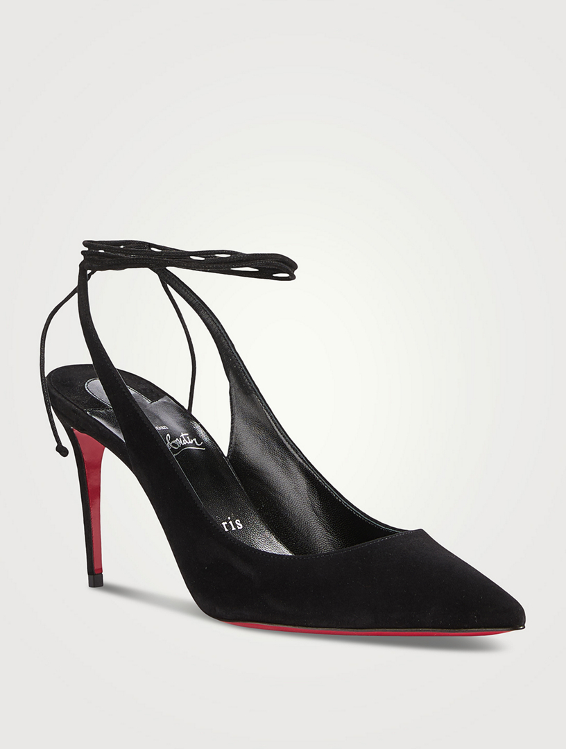 CHRISTIAN LOUBOUTIN Lace Up Kate 85 suede pumps