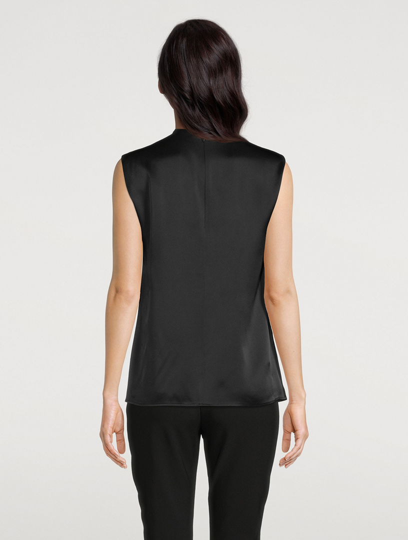 Fringed Cotton Top With Gunmetal Chain