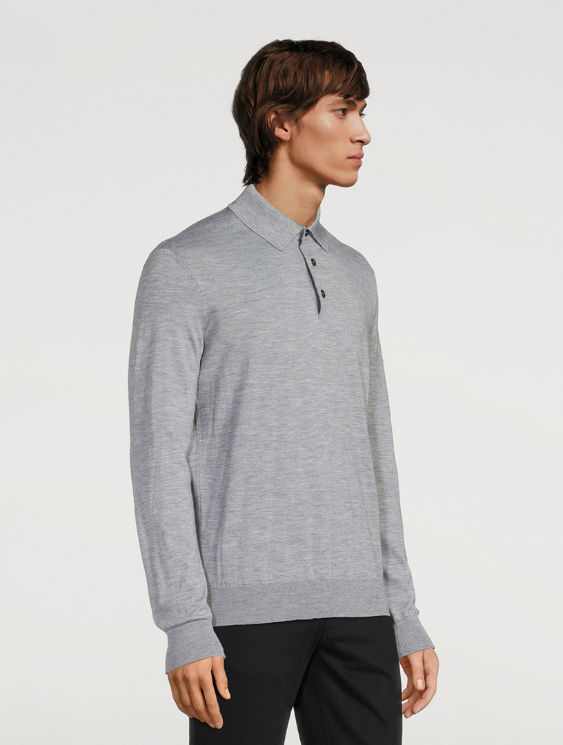 Cashmere And Silk Polo Shirt