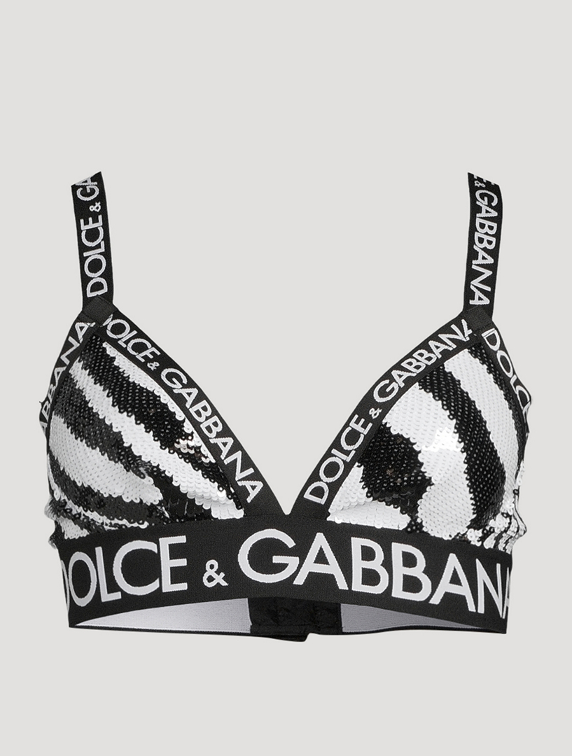 Womens Dolce & Gabbana multi Logo Sports Bra