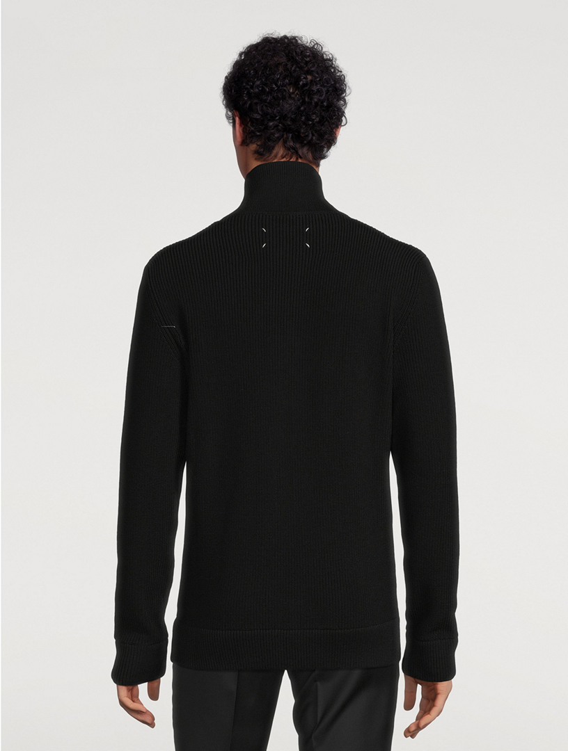 MAISON MARGIELA Cotton And Wool Zip Cardigan | Holt Renfrew