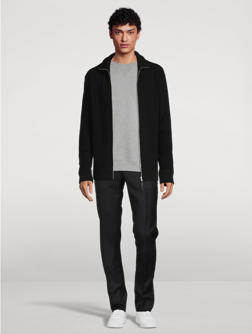 MAISON MARGIELA Cotton And Wool Zip Cardigan | Holt Renfrew