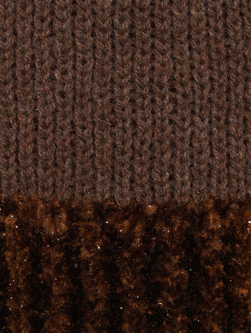 Wool-Blend Fisherman Sweater