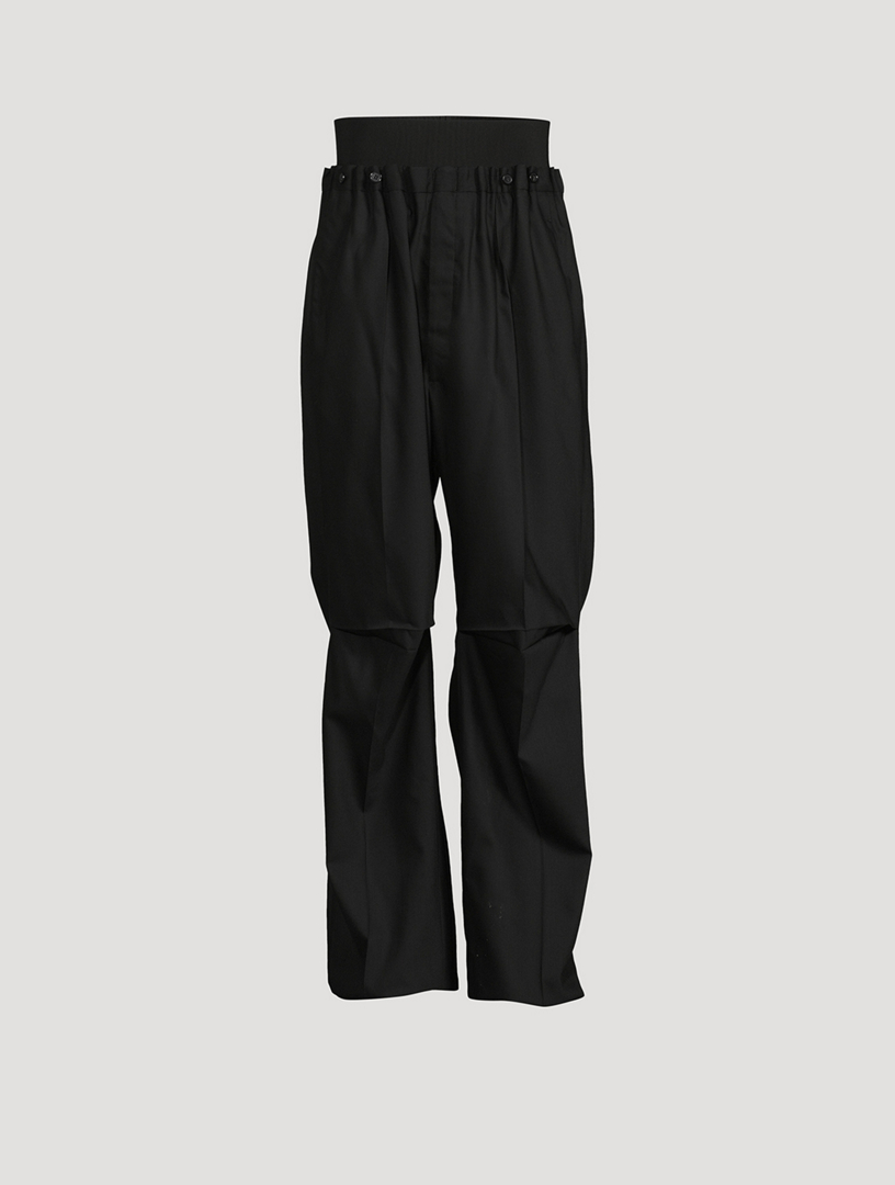 RAF SIMONS Wool Oversized Pants With Elastic Waist | Holt Renfrew