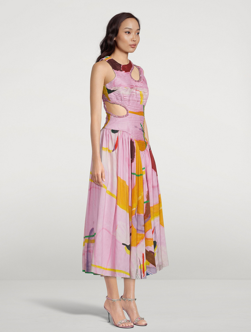 AJE Jolie Cut-Out Midi Dress