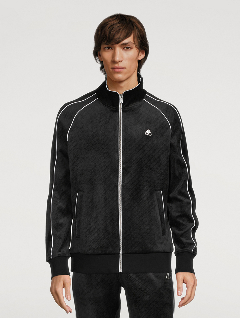 Monogram Rucker Velour Zip Hoodie
