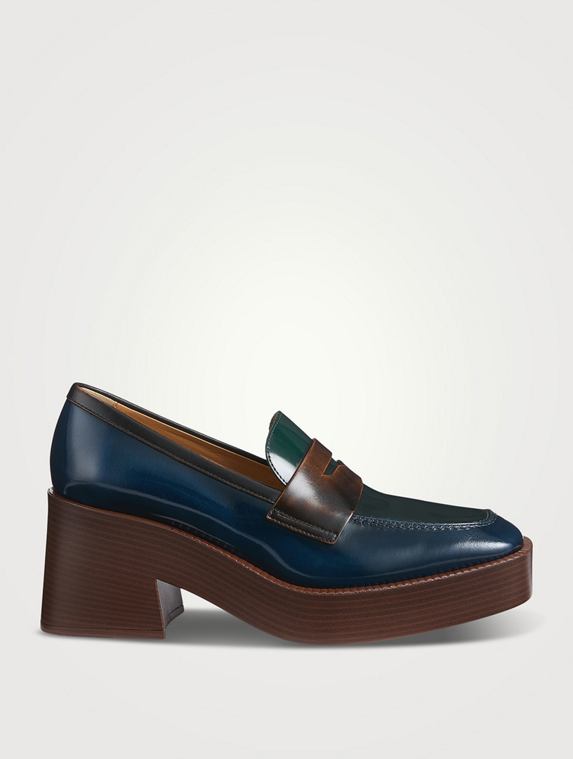 Leather Platform Loafers