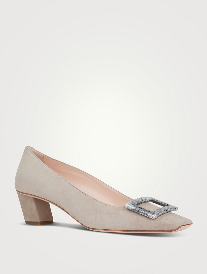 Roger vivier suede on sale pumps