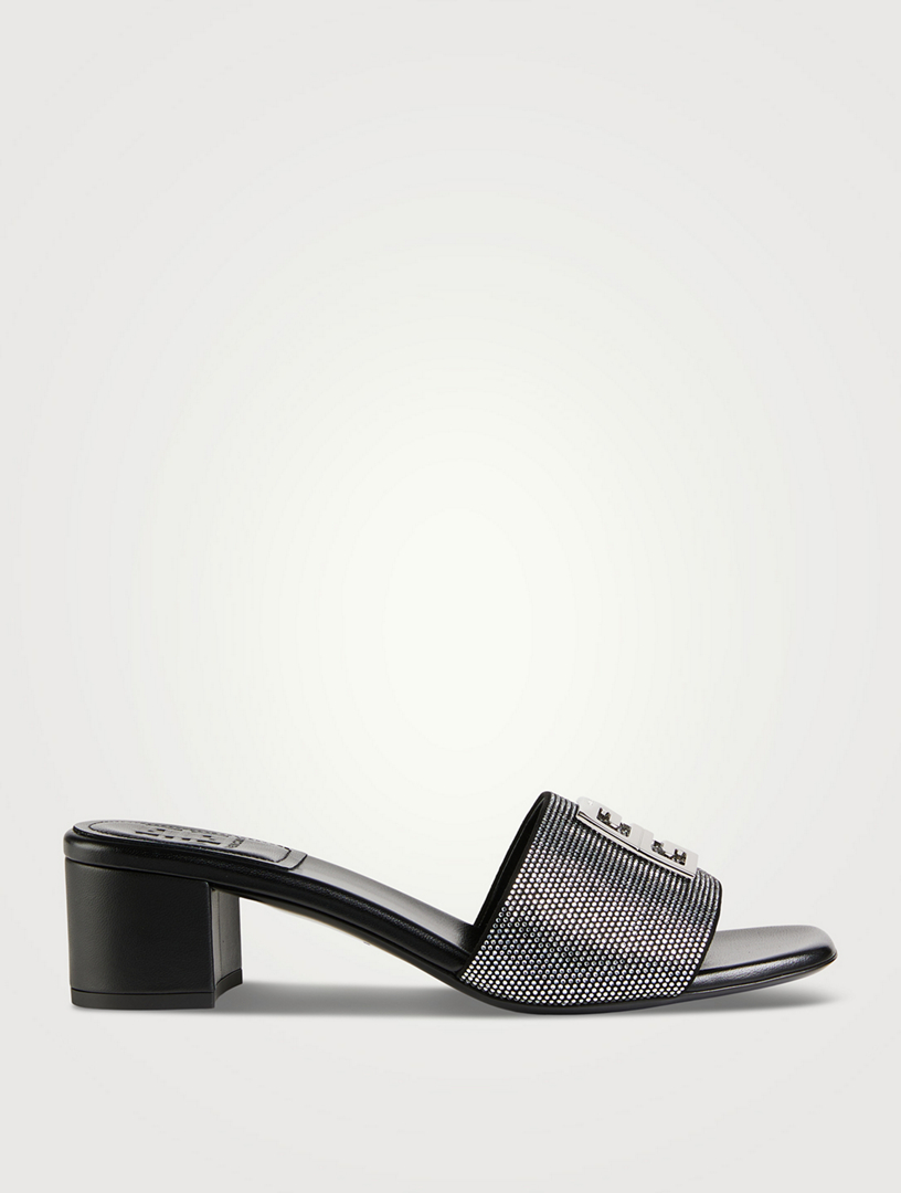 4G Embellished Leather Mules
