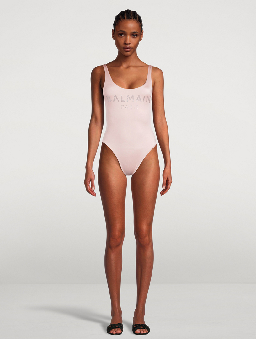 BALMAIN Logo One-Piece Swimsuit | Holt Renfrew