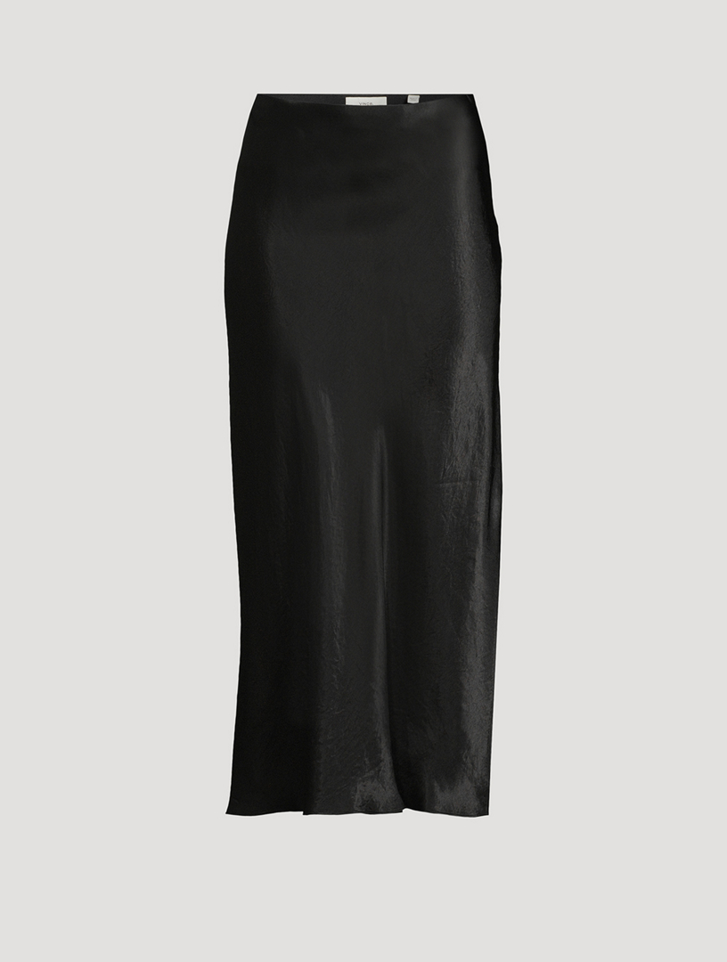 Satin Slip Midi Skirt