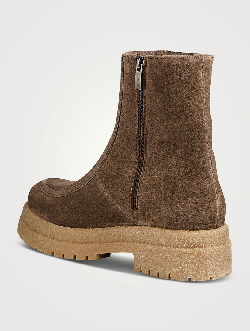 Violet Suede Ankle Boots