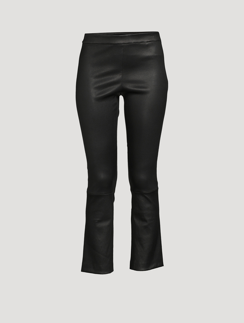 Slim Kick Leather Jersey Trousers