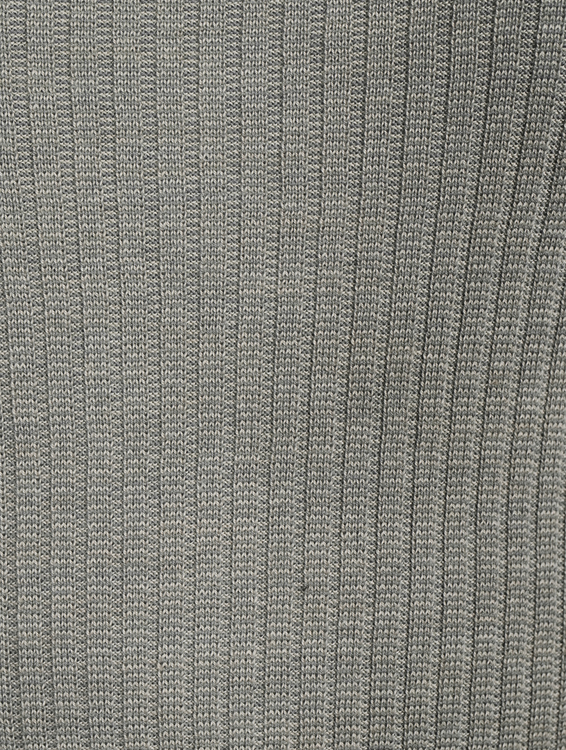 Leenda Short-Sleeve Wool Turtleneck Sweater