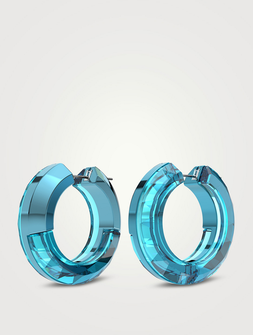 Lucent Crystal Hoop Earrings