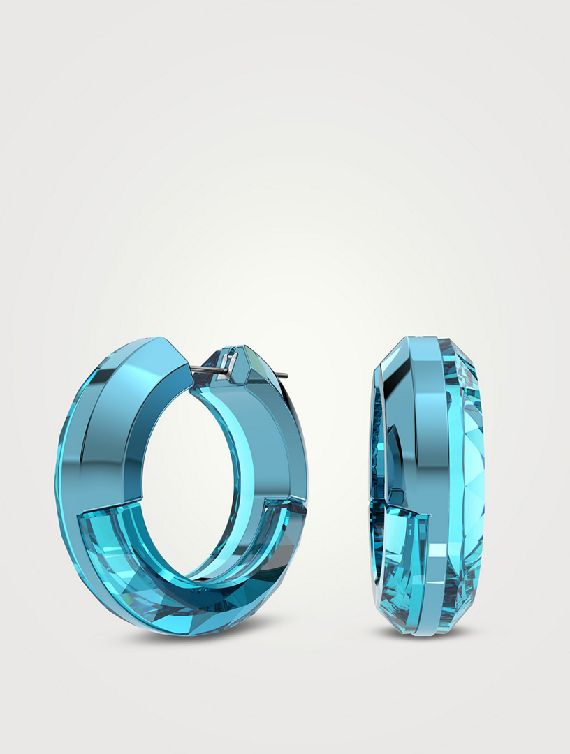 Lucent Crystal Hoop Earrings