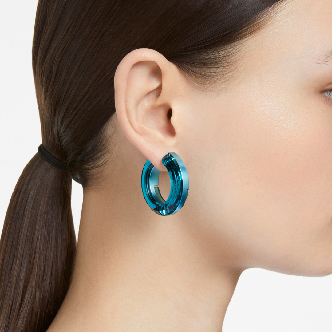 Lucent Crystal Hoop Earrings