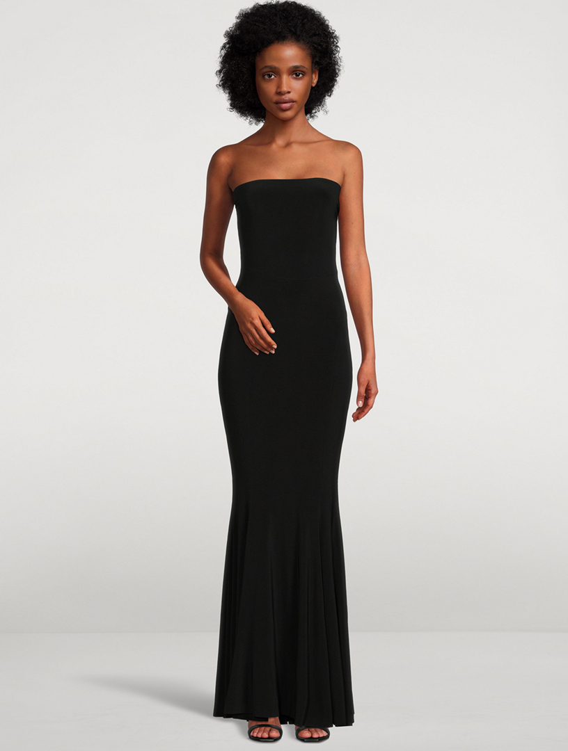 Norma Kamali Strapless Flared Dress To Midcalf