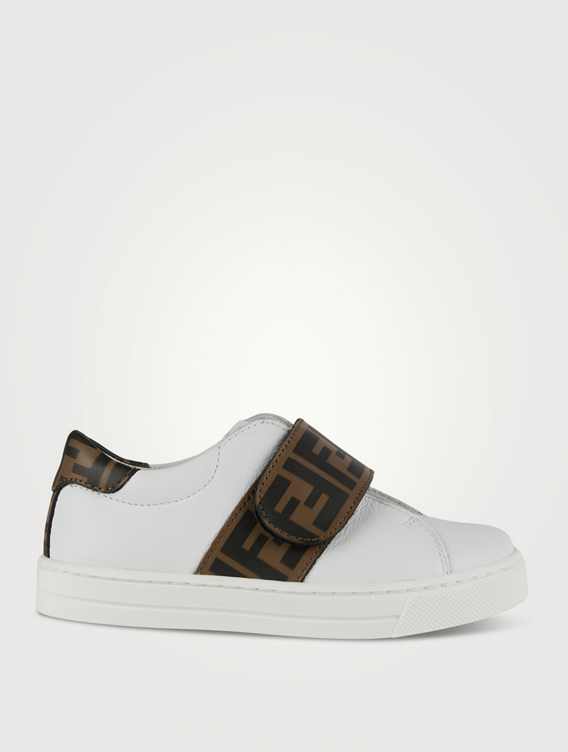 Fendi logo print sales buckle strap sneakers