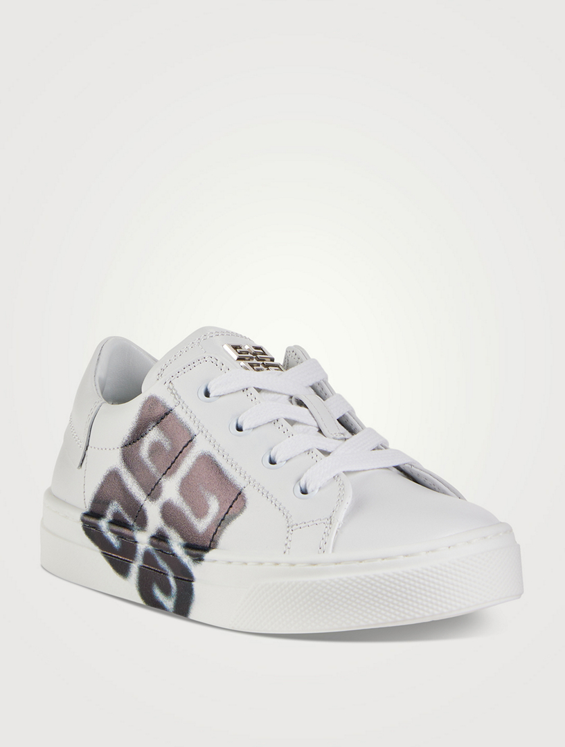 4G Leather Lace-Up Sneakers