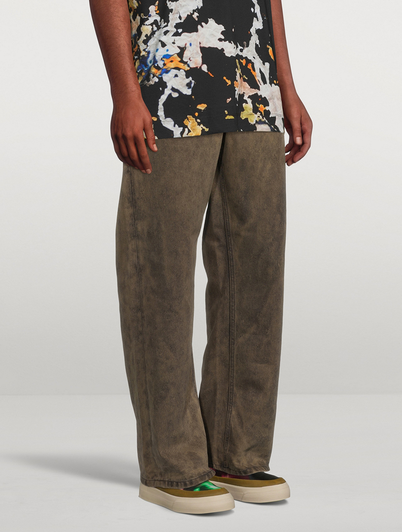 DRIES VAN NOTEN Pine Overdyed Straight-Leg Jeans | Holt Renfrew