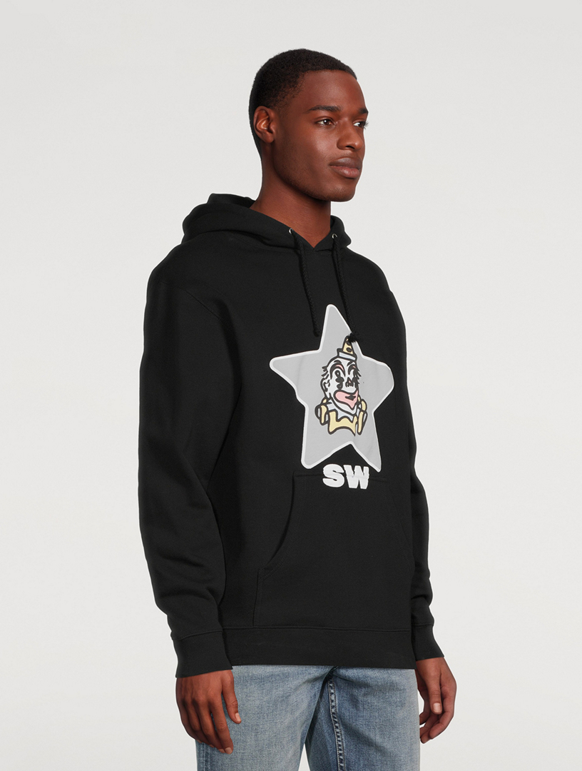 SAINTWOODS Star Of The Show Cotton-Blend Hoodie  Black
