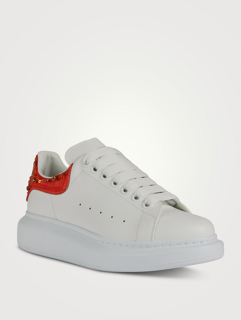Oversized Embellished Leather Sneakers