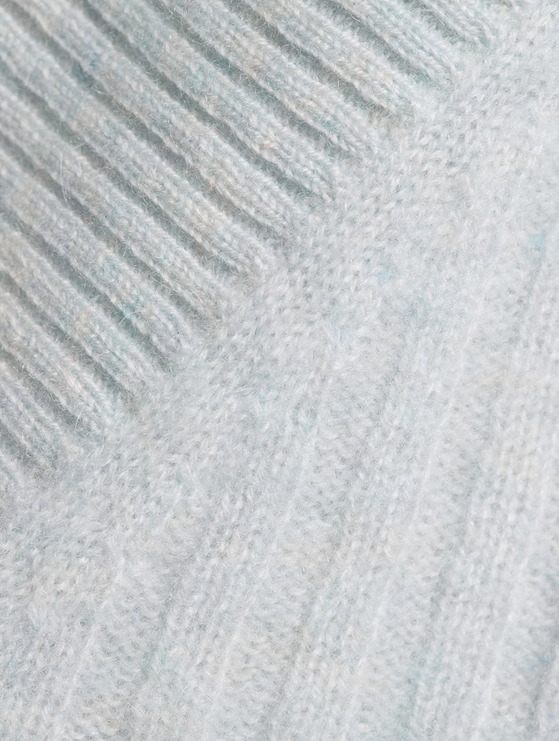Coastal Cashmere Cropped V-Neck Sweater