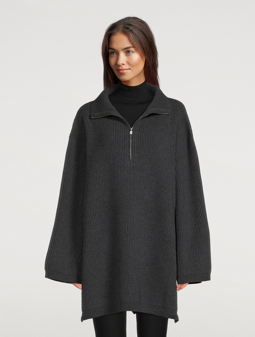 TOTÊME Fisherman Zipper Knit Sweater | Holt Renfrew