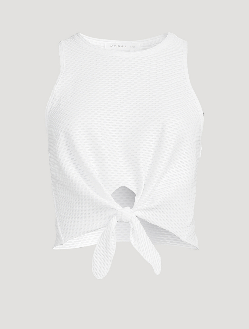 Mayra Tie-Front Muscle Tank Top