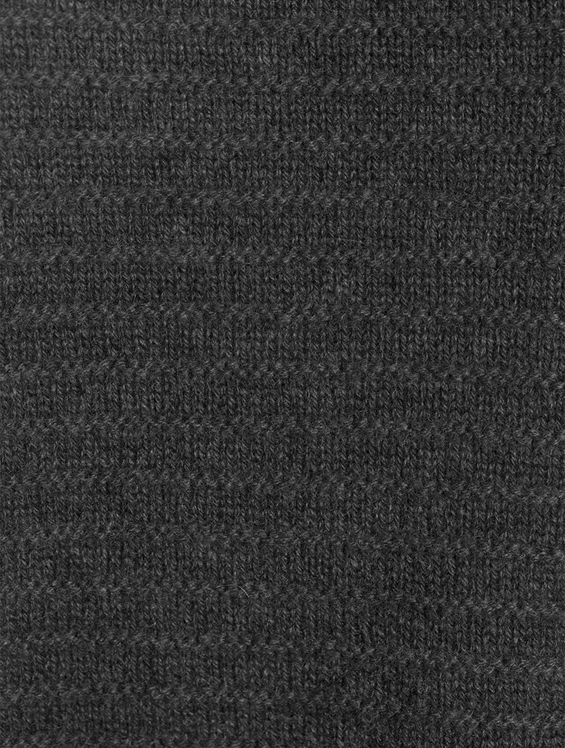 Ribbed Cashmere Funnelneck Sweater