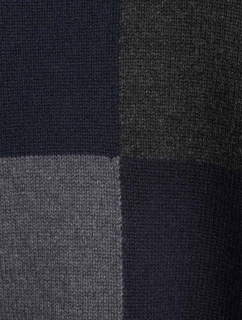 Geometric Jacquard Cashmere Turtleneck Sweater