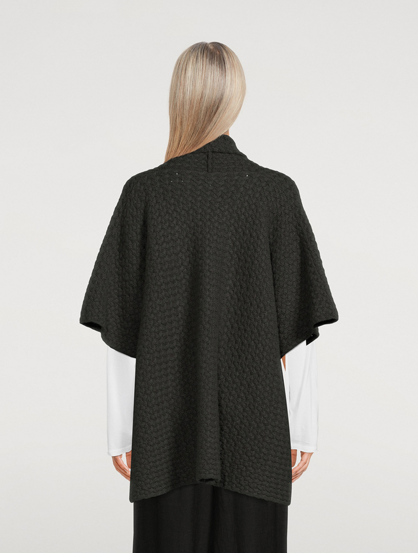 Short-Sleeve Cashmere Cardigan