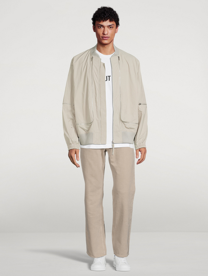 Zip Mesh Bomber Jacket