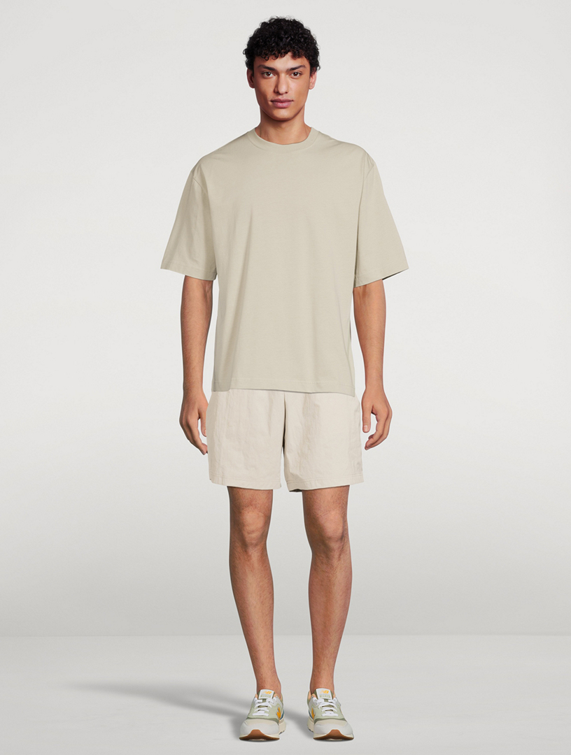 Nylon Shorts With Logo Band