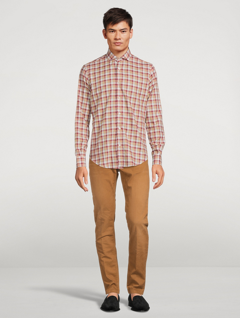 Texas Cotton Snap-Button Check Shirt