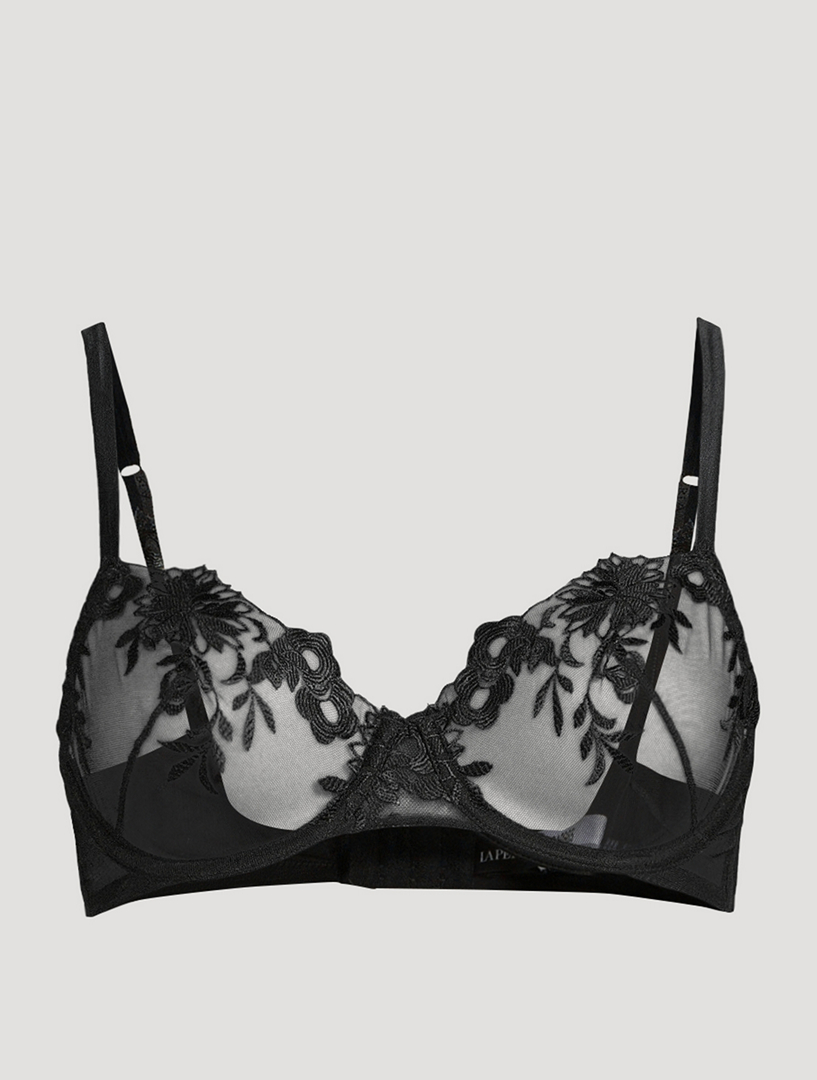 La Perla Zephyr Embroidered Tulle Bra - Bergdorf Goodman