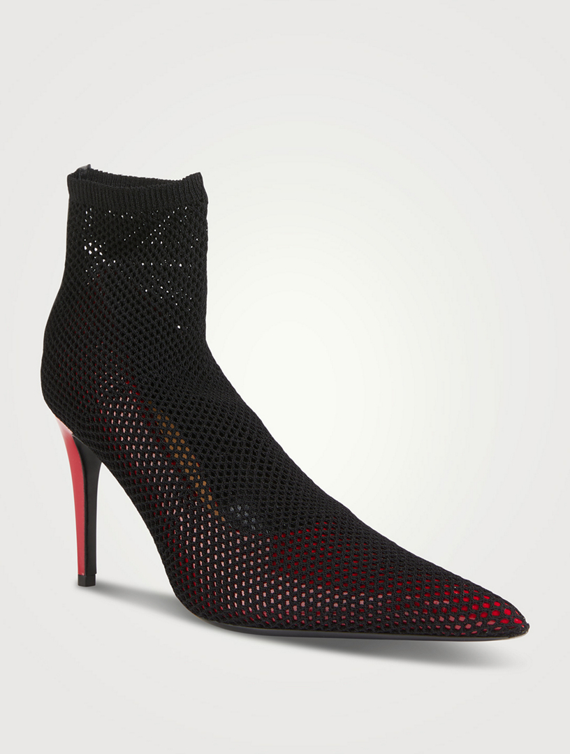 Fishnet Leather Pumps