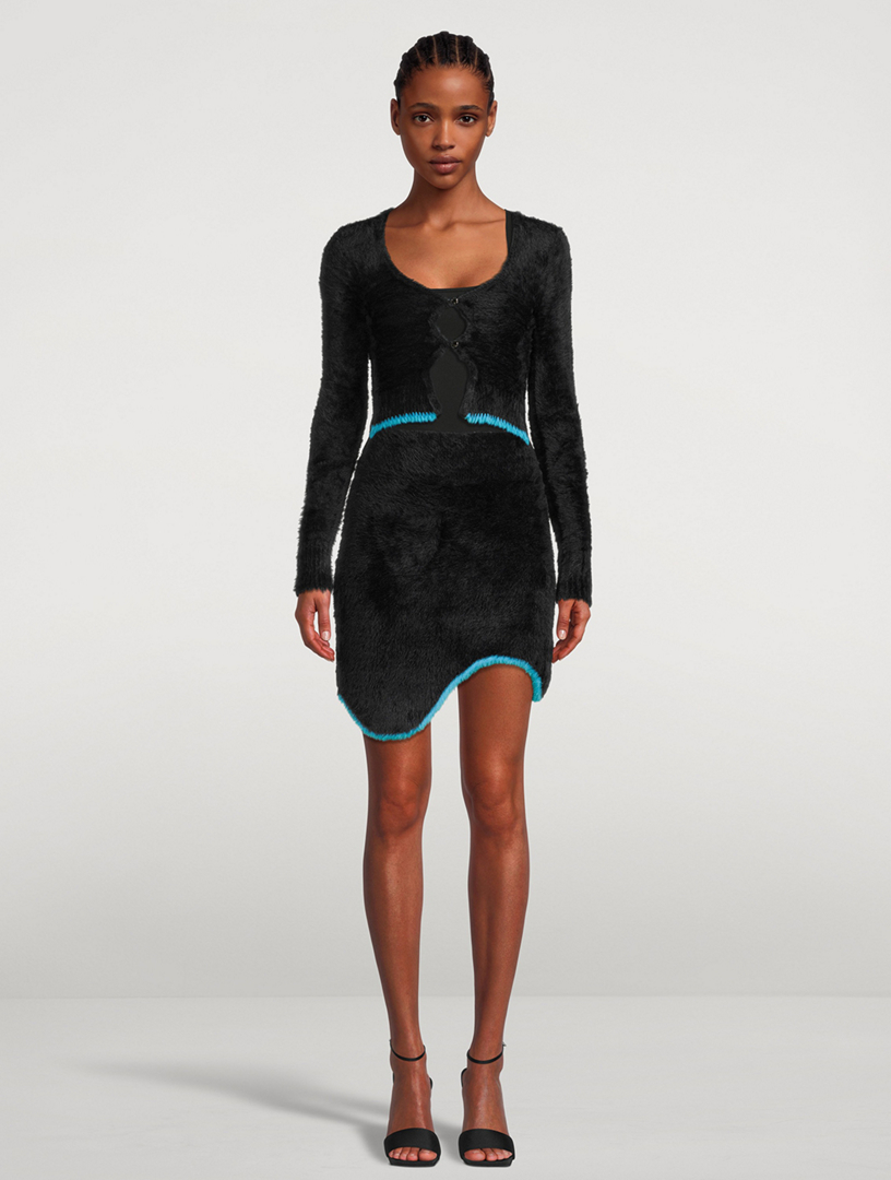 Venus Faux Fur Wavy Mini Skirt
