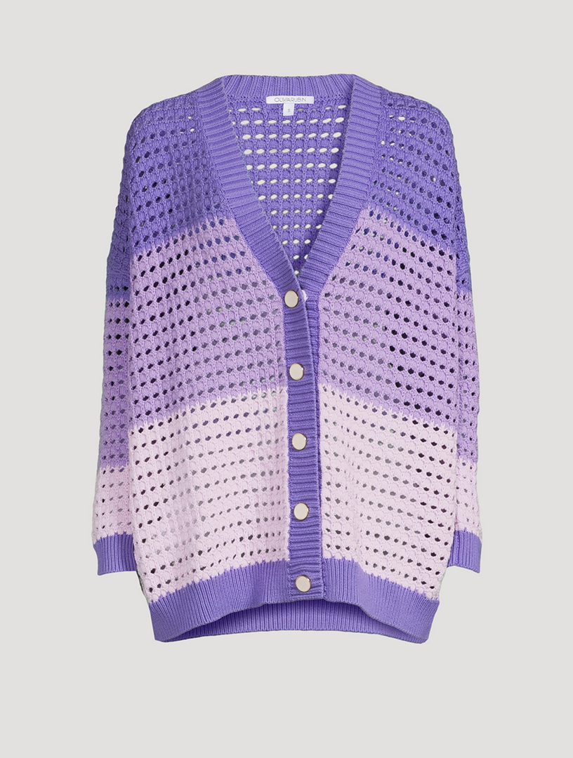 Cardigan crocheté Mika à pans de couleurs