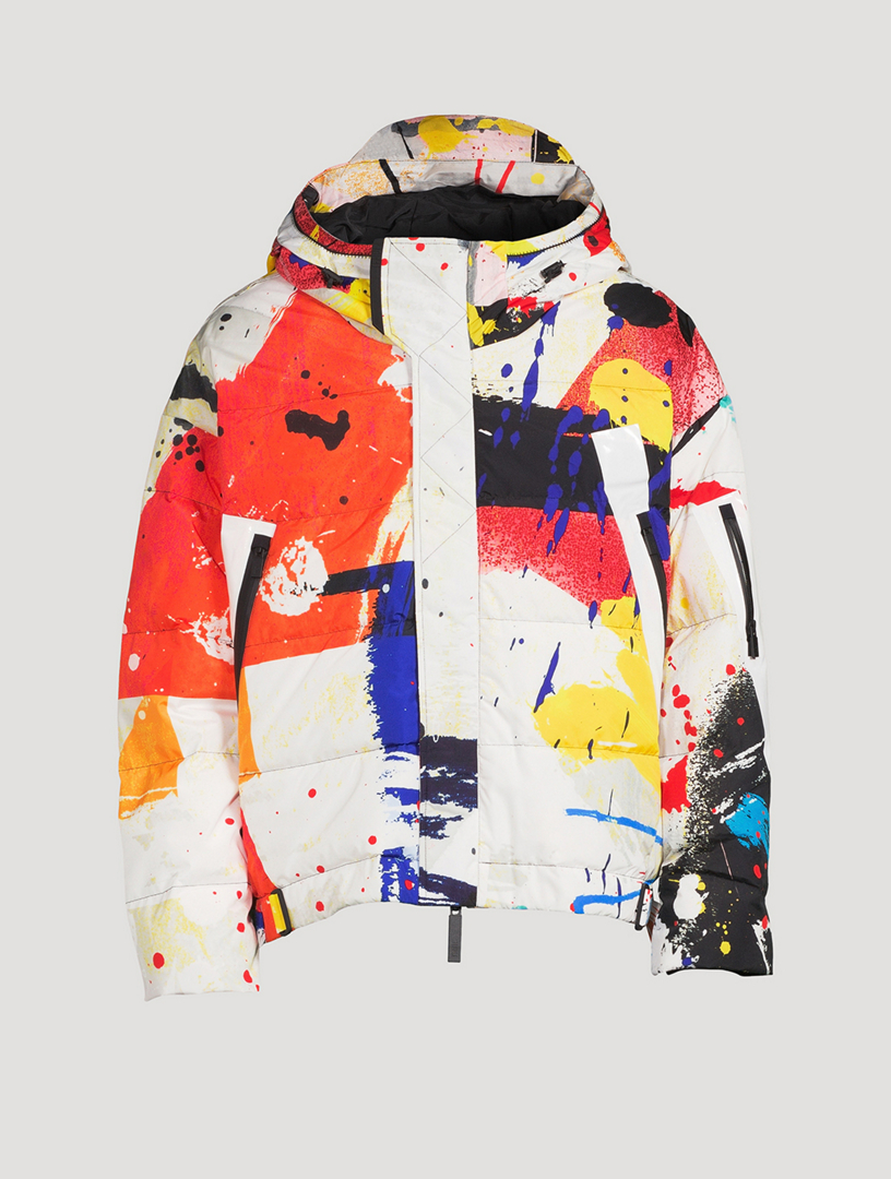 TEMPLA PROJECTS Utility Down Jacket In Splatter Print | Holt Renfrew