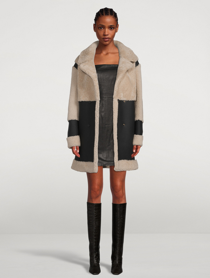Urban Reversible Shearling And Leather Coat