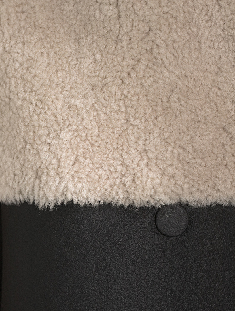 Urban Reversible Shearling And Leather Coat