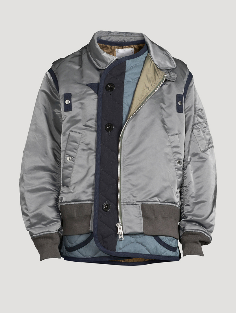 SACAI Nylon Twill Mix Blouson Jacket | Holt Renfrew