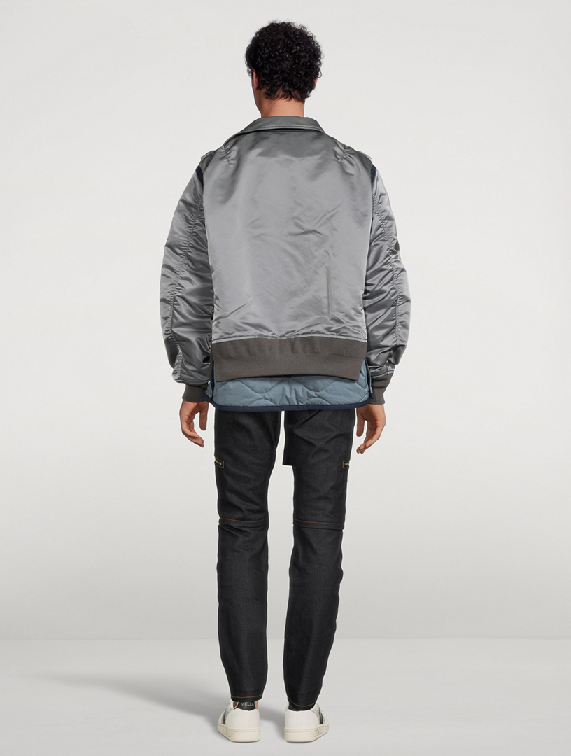 SACAI Nylon Twill Mix Blouson Jacket | Holt Renfrew